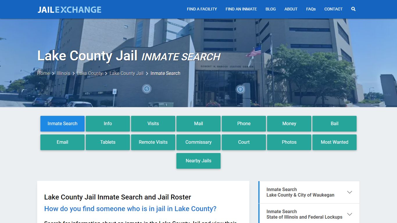 Inmate Search: Roster & Mugshots - Lake County Jail, IL
